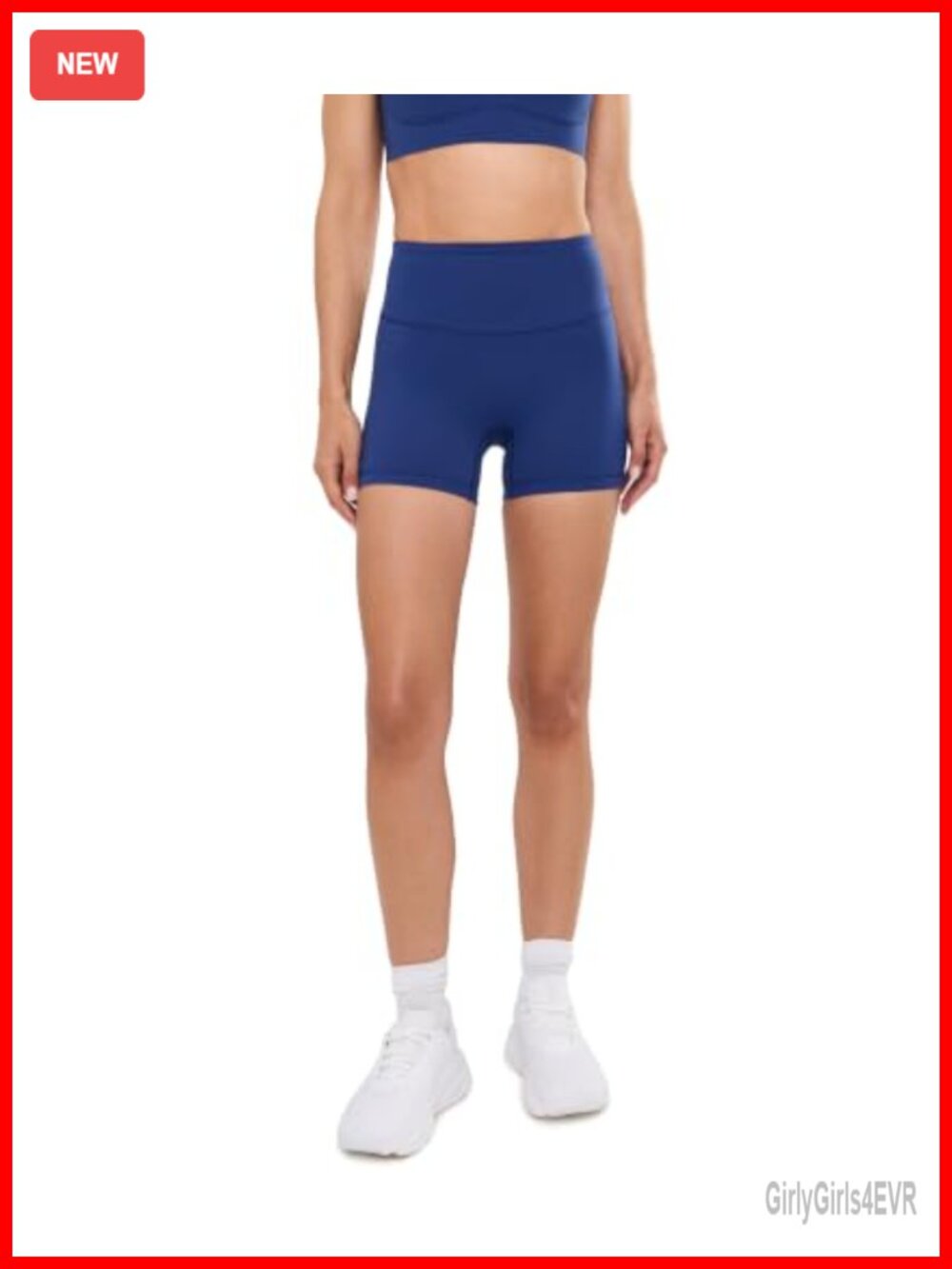 High Rise Biker Shorts 4" Inseam Recycled Polyamide Blend Activewear